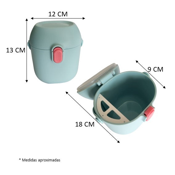 Contenedor de leche con cuchara